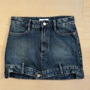 Dark Denim skirt with button detailing